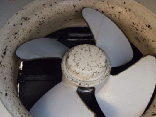 dusty ventilation fan